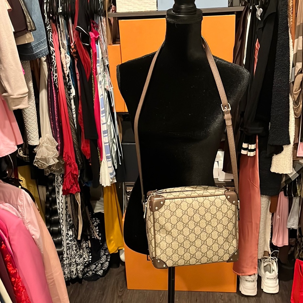 GUCCI Supreme Monogram Square Shoulder Bag